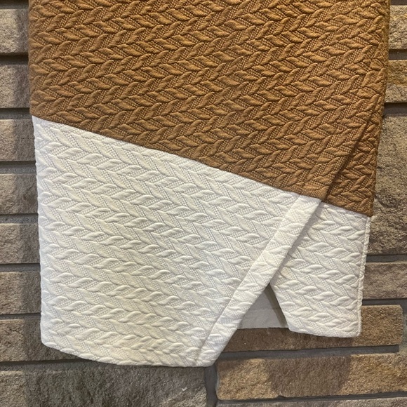 Anthropologie HD in Paris Color Block Pencil Skirt Neutrals Textured SZ 6 preppy - Picture 5 of 12